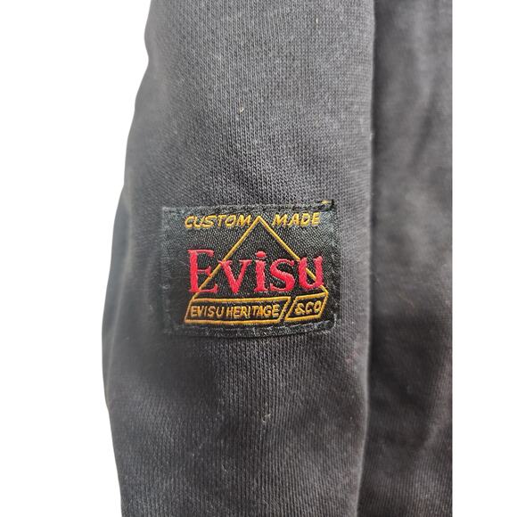 EVISU Heritage Custom XL Sweatpants Red Daicock Graphic Logo Streetwear Joggers - Picture 5 of 16